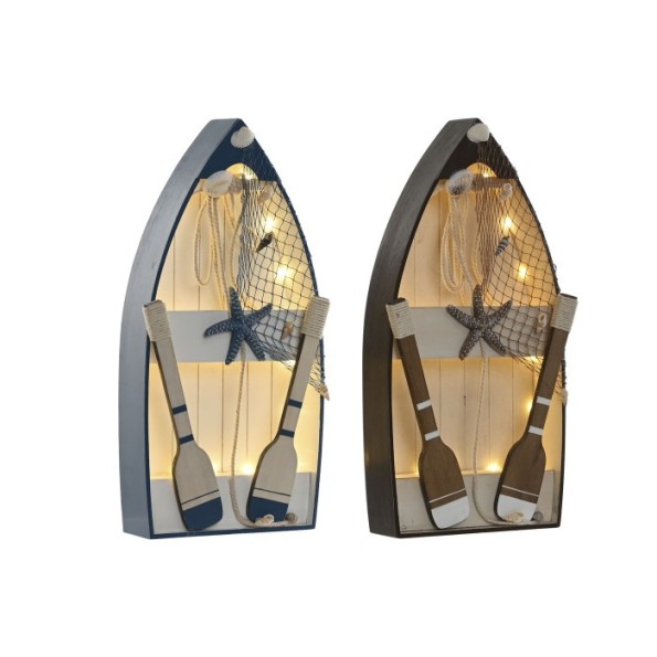 DECORACION LUMINOSA LED MADERA 20X7X40 2 SURT.