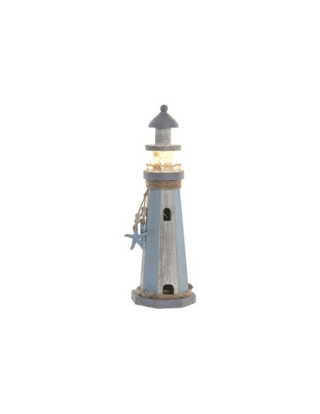 FIGURA LED MDF 12X12X38 FARO AZUL