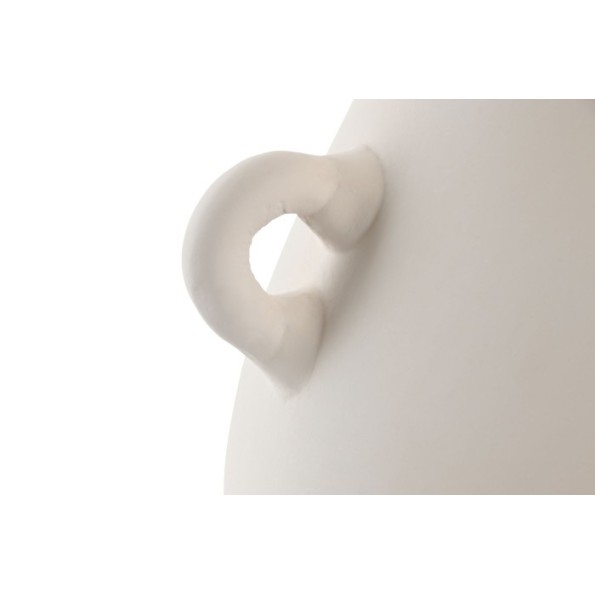 JARRON TERRACOTA 29X25X25 ASAS ARTESANAL CRUDO