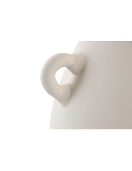 JARRON TERRACOTA 29X25X25 ASAS ARTESANAL CRUDO