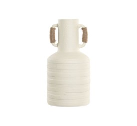 JARRON TERRACOTA RATAN 23X23X45 ASAS BLANCO