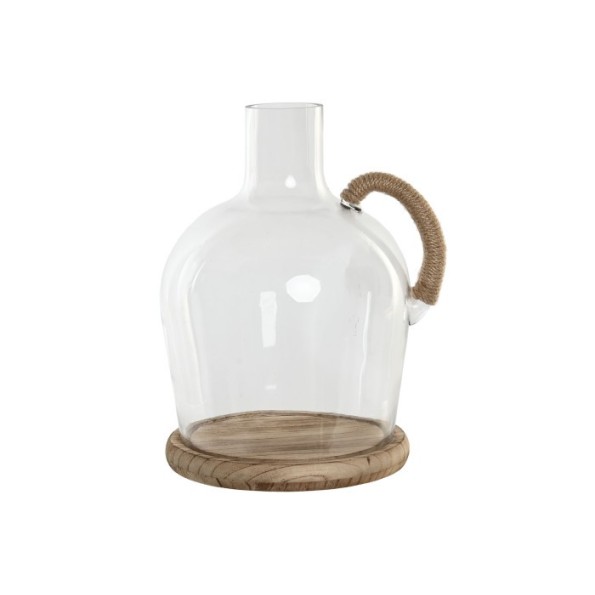 JARRON  CRISTAL PAULOWNIA 26X23X33 BOTELLA