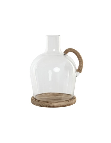 JARRON  CRISTAL PAULOWNIA 26X23X33 BOTELLA