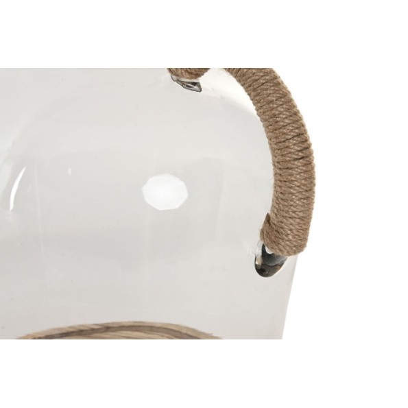 JARRON  CRISTAL PAULOWNIA 26X23X33 BOTELLA