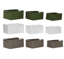 CESTA SET 3 PP METAL 38X28X17 BRILLANTE 3 SURT.