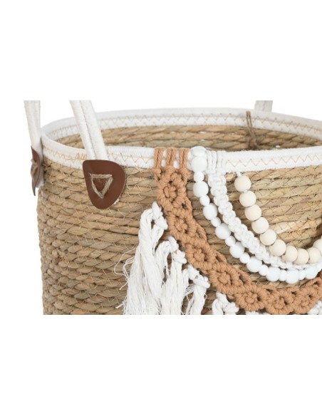 CESTA SET 3 FIBRA ALGODON 40X40X47 NATURAL
