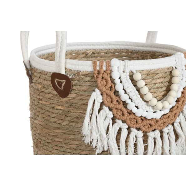 CESTA SET 3 FIBRA ALGODON 33X33X38 NATURAL