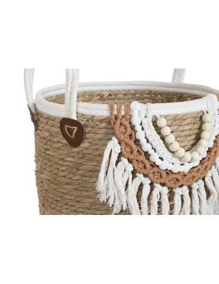 CESTA SET 3 FIBRA ALGODON 33X33X38 NATURAL