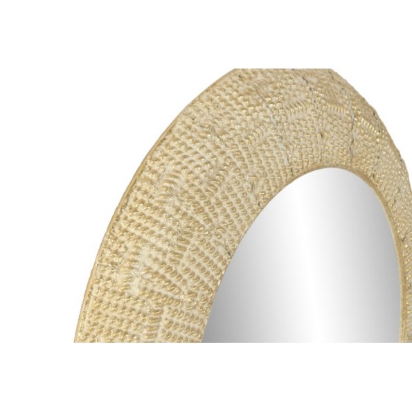 ESPEJO METAL 73X7X73 DORADO BLANCO