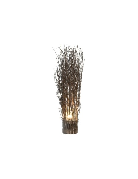 LAMPARA PIE MIMBRE PAULOWNIA 15X15X92 RAMAS