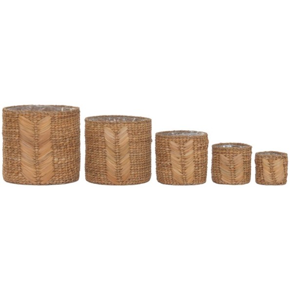 MACETERO SET 5 SEAGRASS 38X38X36 NATURAL