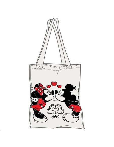 BOLSA TELA ALGODÓN MICKEY & MINNIE MOUSE 41*38,5CM