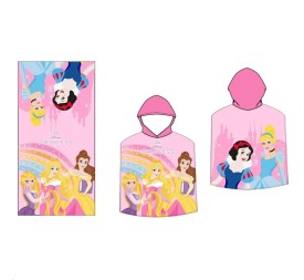 PONCHO PLAYA 55*110CM NIÑA PRINCESAS DISNEY