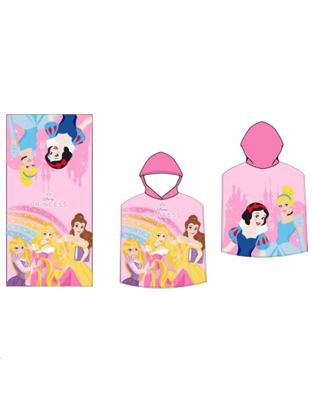 PONCHO PLAYA 55*110CM NIÑA PRINCESAS DISNEY