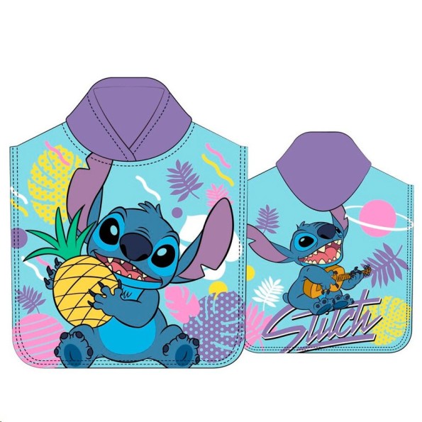 PONCHO PLAYA 55*110CM NIÑA LILO&STITCH DISNEY