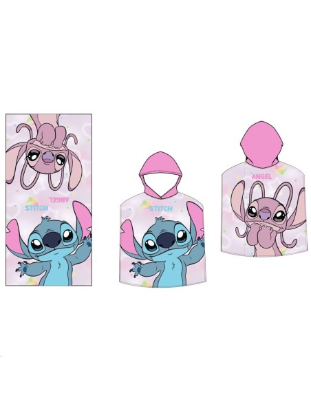PONCHO PLAYA 55*110CM NIÑA LILO&STITCH DISNEY (3185)