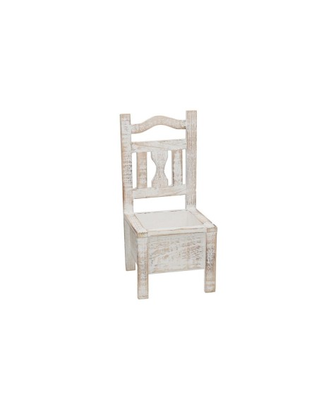 JARDINERA SILLA LOLA BLANCA 16X16X35CM