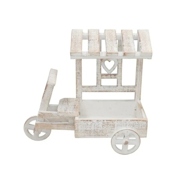 JARDINERA TRICICLO LUPE BLANCA 38X16X35CM