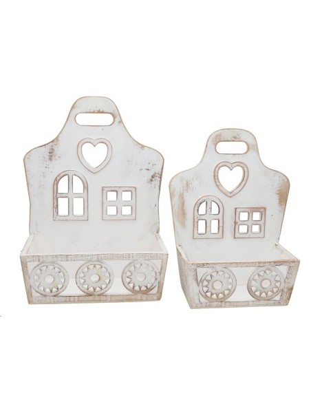 S/2 JARDINERAS PALACIO BLANCA 30X16X40CM