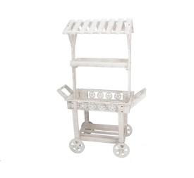 ESTANTERIA CARRO JARA BLANCA 91X46X138CM