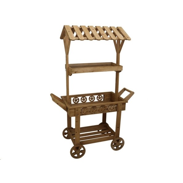 ESTANTERIA CARRO JARA MARRON 91X46X138CM