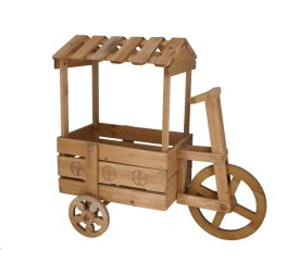 JARDINERA TRICICLO MARRON 78X37X75 CM