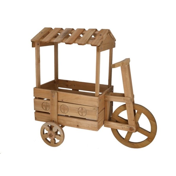 JARDINERA TRICICLO MARRON 78X37X75 CM