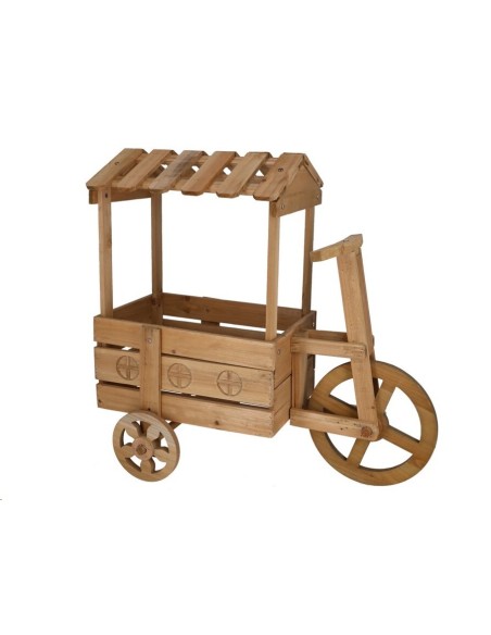 JARDINERA TRICICLO MARRON 78X37X75 CM