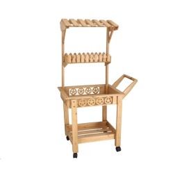 JARDINERA CARRITO MARRON 80X45X140 CM