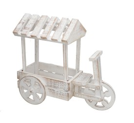 JARDINERA TRICICLO LUZ BLANCA 46X18X40CM