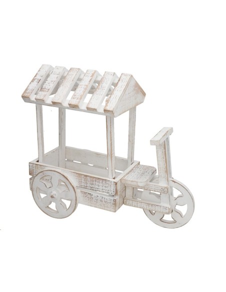 JARDINERA TRICICLO LUZ BLANCA 46X18X40CM