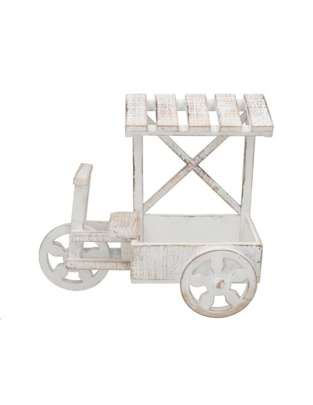 JARDINERA TRICICLO MARI BLANCA 43X17X39CM
