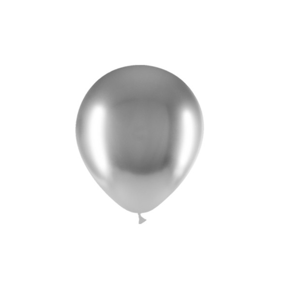 B/ 25 GLOBOS BRILLIANT 94CM PERIM., PLATA B02