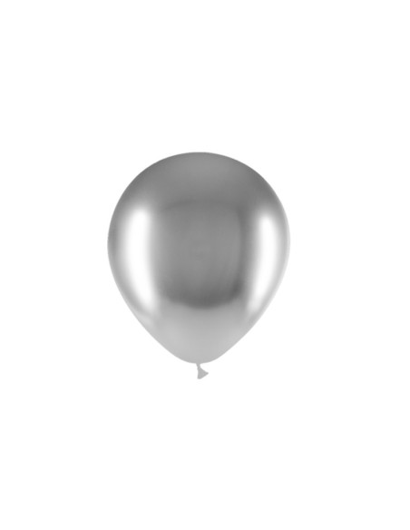 B/ 25 GLOBOS BRILLIANT 94CM PERIM., PLATA B02
