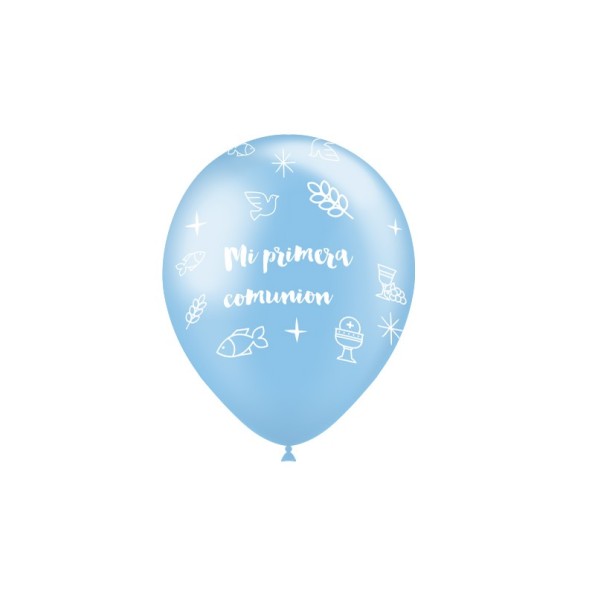 B/ 8 GLOBOS 90CM PERIM.:  MI PRIMERA COMUNIÓN