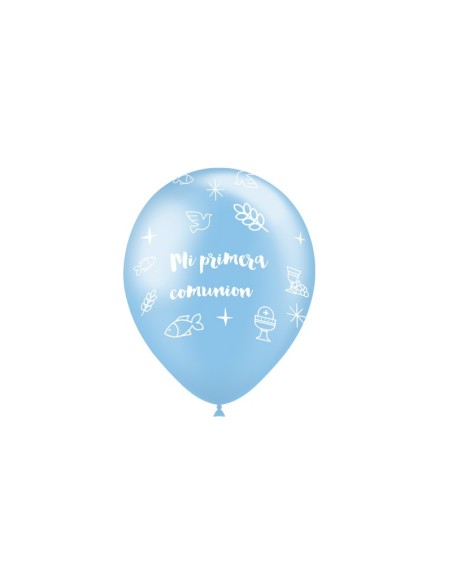 B/ 8 GLOBOS 90CM PERIM.:  MI PRIMERA COMUNIÓN
