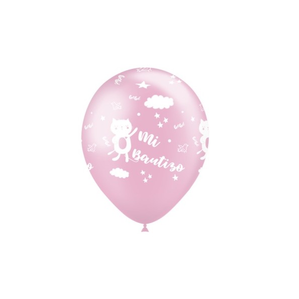 B/8 GLOBOS 90 CM PREMIUM : MI BAUTIZO