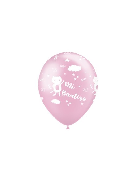 B/8 GLOBOS 90 CM PREMIUM : MI BAUTIZO