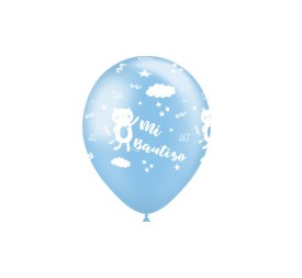 B/ 8 GLOBOS 90CM PERIM.: MI BAUTIZO