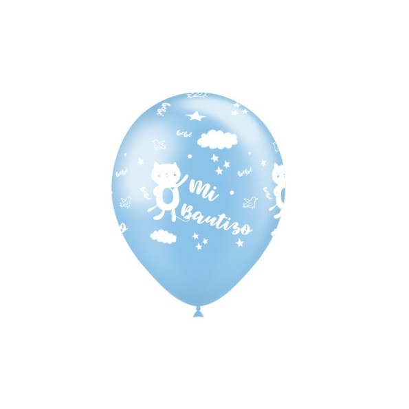 B/ 8 GLOBOS 90CM PERIM.: MI BAUTIZO