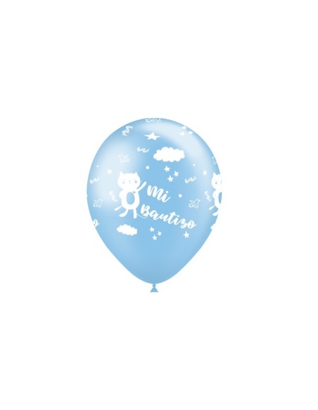 B/ 8 GLOBOS 90CM PERIM.: MI BAUTIZO