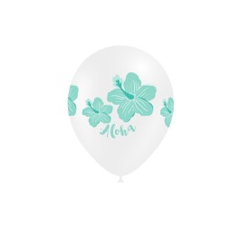 B/ 8 GLOBOS 95CM PERIM.: ALOHA TURQUESA