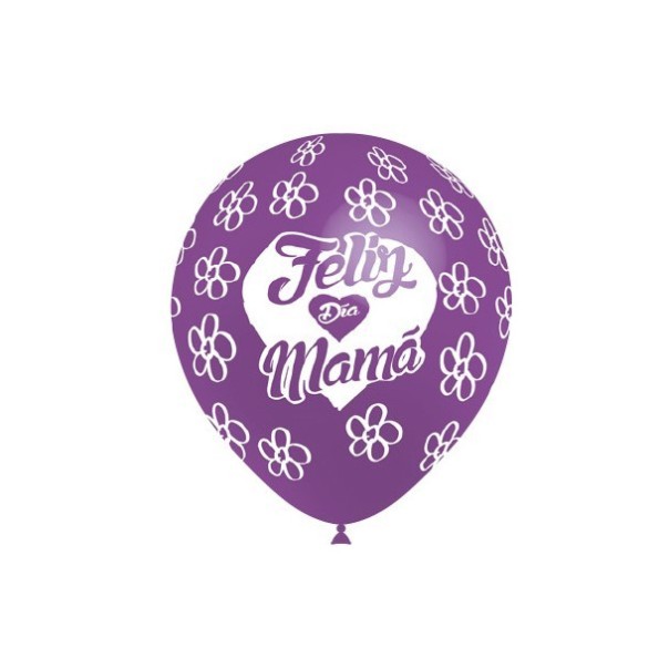 B/ 8 GLOBOS 95CM PERIM.: FELIZ DÍA MAMÁ