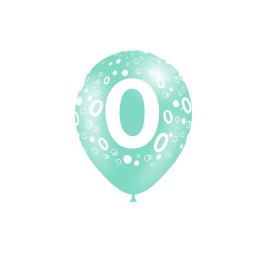 B/ 8 GLOBOS 95CM PERIM.: NÚMERO 0