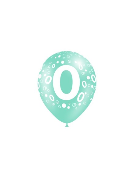 B/ 8 GLOBOS 95CM PERIM.: NÚMERO 0