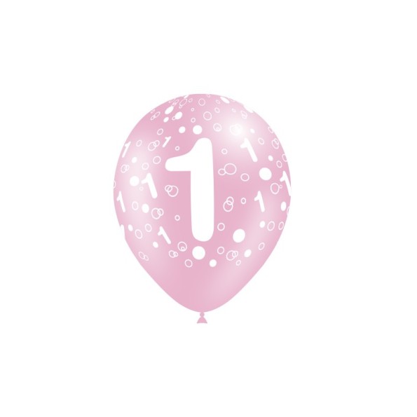 B/ 8 GLOBOS 95CM PERIM.: NÚMERO 1