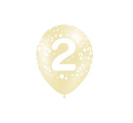 B/ 8 GLOBOS 95CM PERIM.: NÚMERO 2