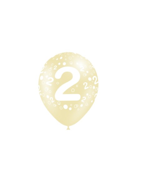 B/ 8 GLOBOS 95CM PERIM.: NÚMERO 2