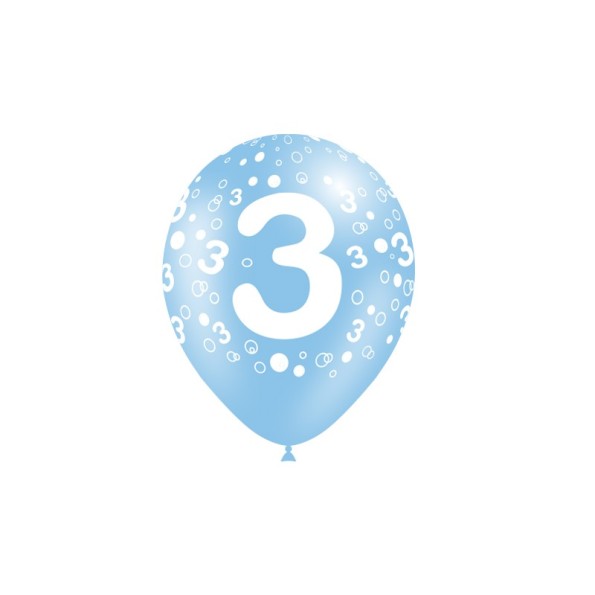 B/ 8 GLOBOS 95CM PERIM.: NÚMERO 3