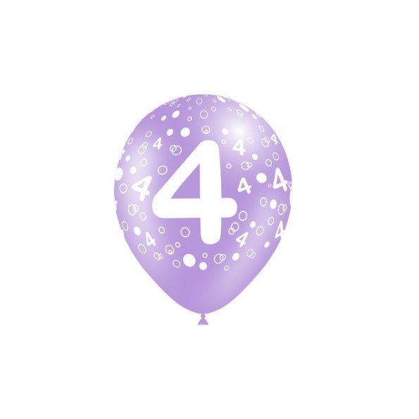 B/ 8 GLOBOS 95CM PERIM.: NÚMERO 4